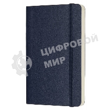 Блокнот Moleskine CLASSIC SOFT QP613B20 Pocket 90x140 мм, 192 страниц, нелинованный, мягкая обложка, фиксирующая резинка, синий сапфир