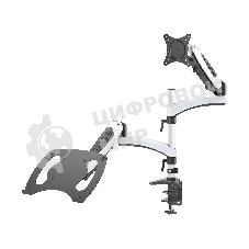 Кронштейн для монитора/ноутбука Cactus CS-VM-LH08-AL серебряный 13