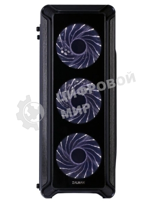 Компьютерный корпус Zalman i3 edge черный без БП ATX 3x120мм 2xUSB 2.0 1xUSB 3.0 audio bott PSU