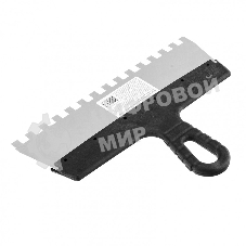 Шпатель Sparta из нержавеющей стали, 300 мм, зуб 10х10 мм, пластмассовая рукоятка