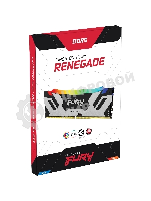 Оперативная память Kingston Fury Renegade, DDR5, 16Gb (1x16Gb), 7200MHz, CL38, DIMM, радиатор, RGB, черный
