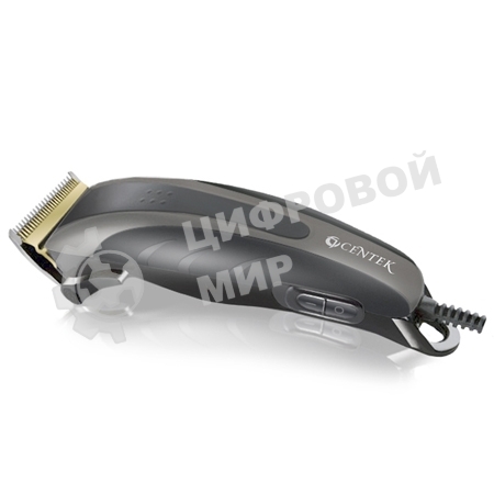 Машинка для стрижки Centek CT-2110 (серый/черный) титановые ножи, прорезиненный корпус