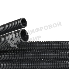 Труба гофрированная ПА d7 мм без протяж. черный (уп. 50 м) ДКС PA600710F2