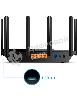 Роутер TP-Link Archer AX73 AX5400 Dual Band Wireless Gigabit Router, 1.5 GHz Tri-Core CPU, 1 GE WAN + 4 GE LAN ports, 1× USB 3.0 Port, support 1024-QAM, OFDMA, MU-MIMO, Airtime Fairness, Beamforming, 160MHz Channel Width, come with HomeShieldTM, support Russia PPTP/L2TP/PPPoE