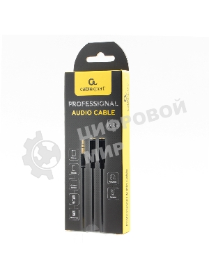 Кабель аудио Cablexpert CCAB-02-35MYHM-0.2MB. 3.5 Jack 4pin(M)/2х 3.5 Jack(F) наушники и микрофон, черный, 0.2м, блистер