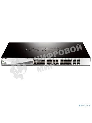 Коммутатор D-Link DGS-1210-28/ME/B1A PROJ Управляемый коммутатор 2 уровня с 24 портами 10/100/1000Base-T и 4 портами 1000Base-X SFP