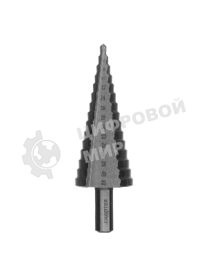 Сверло ступенчатое по металлу Сибртех 4-6-8-10-12-14-16-18-20-22-24-26-28-30-32 мм, 4241