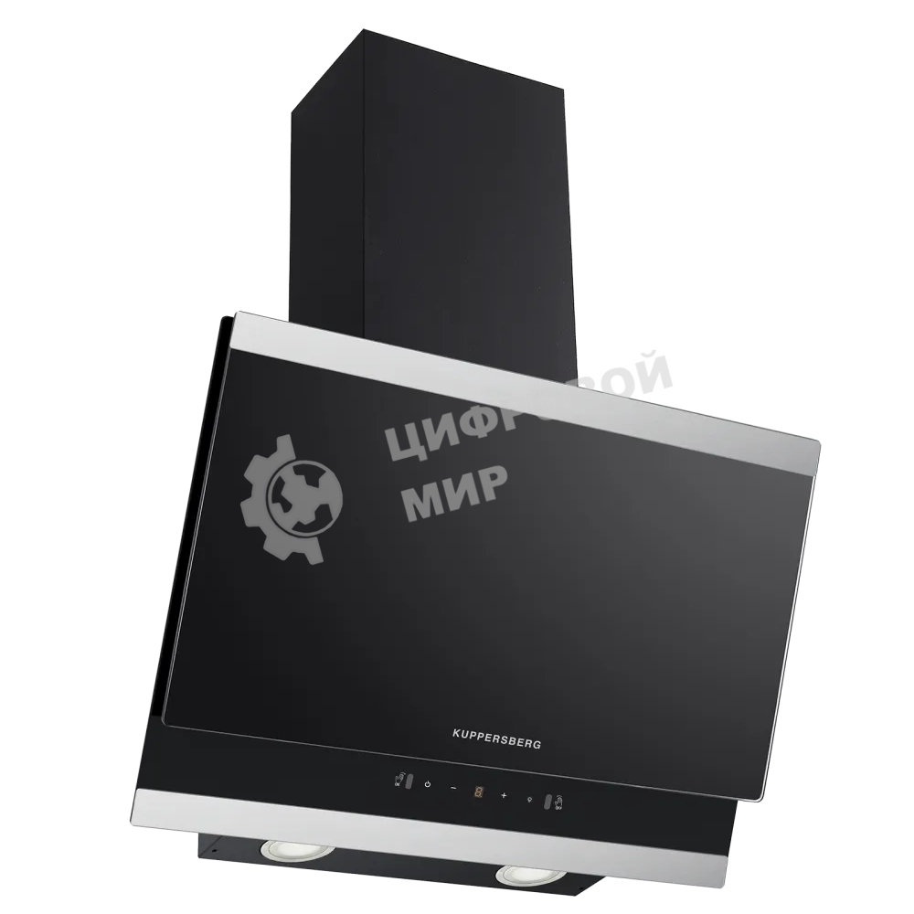 Вытяжка каминная Kuppersberg High-Tech F 603 Bx черно-серебристая, 59.5 см, 850 куб. м/ч, 53 дБ
