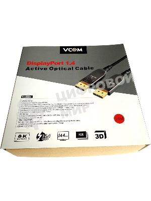 Активный оптический кабель VCOM D3751-30M VCOM DP1.4 32Gbs/8K@60Hz 30м D3751-30M