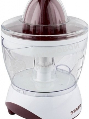 Соковыжималка Scarlett SC-JE50C06 белый/коричневый, цитрусовая, 25 Вт, 700 мл, механическое
