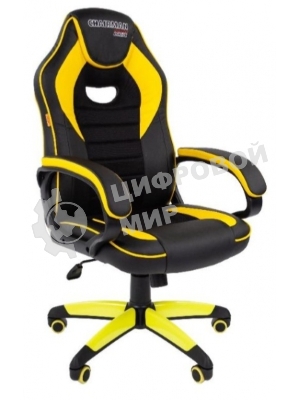 Кресло игровое Chairman game 16 Россия экопремиум черный/желтый (7028514)