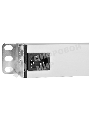 Блок розеток ЦМО Rem-10 без шнура с выкл., 3 Schuko, вход IEC 60320 C14, 10A, алюм., 10