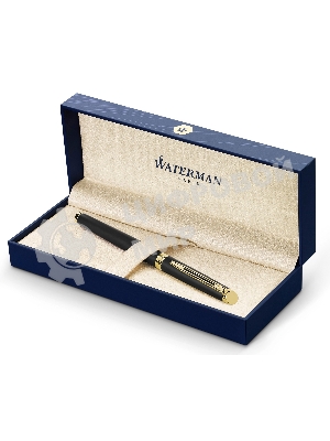 Ручка роллер Waterman Hemisphere (CWS0920750) Matte Black GT F, черные чернила, подарочная коробка