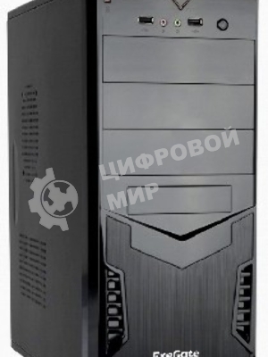 Компьютерный корпус Miditower ExeGate EX261448RUS CP-601 Black, ATX, (CP350W, 80мм), 2хUSB, Audio