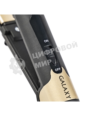 Выпрямитель для волос Galaxy Line GL 4519 черный/золотистый, 24 мм, 180 °C, 1 режим