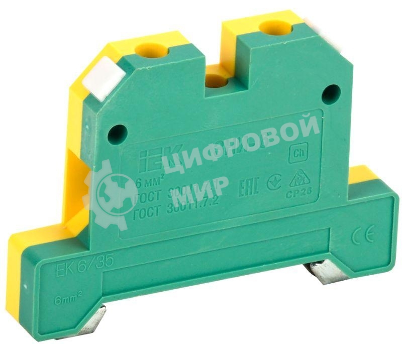 Зажим наборный IEK YZN20-006-K52 ЗНИ-6PEN 6мм2 (JXB-земля)