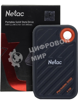 Внешний SSD Netac ZX20, 1TB, USB 3.2 Gen 2x2 Type-C, R/W 2000/1800, черный