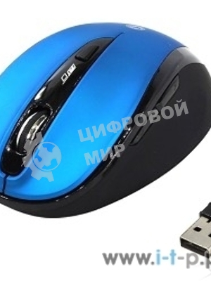 Мышь беспроводная беззвучная Smartbuy 612AG синяя, Blue LED SBM-612AG-BK