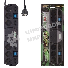 Сетевой фильтр Most TRG 5 м (10 розеток) черный, коробка