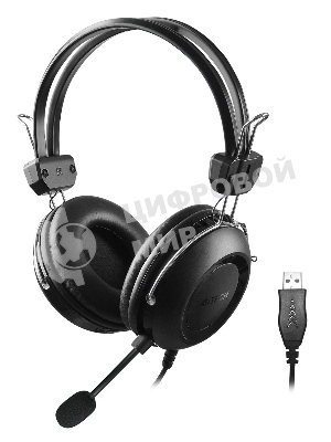 Гарнитура A4Tech HU-35 чёрный, проводная