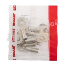 Наконечник медный луженый Rexant ТМЛ 25–8–7 (25мм² - Ø8мм) ГОСТ 7386-80 (в упак. 10 шт.)