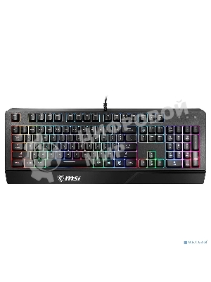 Клавиатура проводная MSI VIGOR GK20 RU черный USB Multimedia for gamer LED (подставка для запястий)