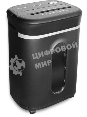 Шредер ГЕЛЕОС УМ28-5, DIN P-5 (5 ур-нь секр.), 28 литров, фрагмент 1,9х12мм, 13-14 лист (70г/м2), CD/пл.карты/скрепки/скобы,