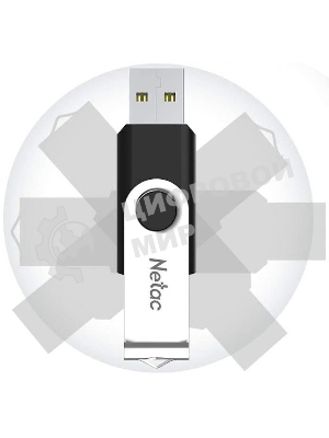 Флешка USB Netac U505 (NT03U505N-032G-20BK), 32Gb, USB 2.0, R/W 70/30, черный/серебристый
