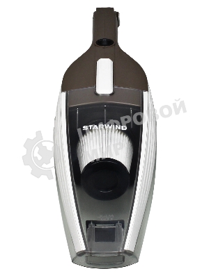 Пылесос вертикальный/ручной Starwind SCH1260 коричневый/белый, питание от сети, 120 Вт, уборка сухая, пылесборник 1.2 л