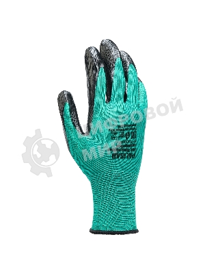 Перчатки полиэфирные Palisad с черным нитрильным покрытием, размер 9, 13 класс вязки