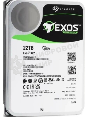 Жесткий диск Seagate HDD Exos X22 ST22000NM001E 22Tb 7200rpm SATA-III 512Mb 3.5