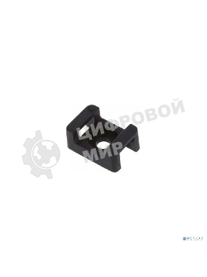 Площадка для крепления стяжки Rexant 22х16х4 мм, черная (10 шт/уп)