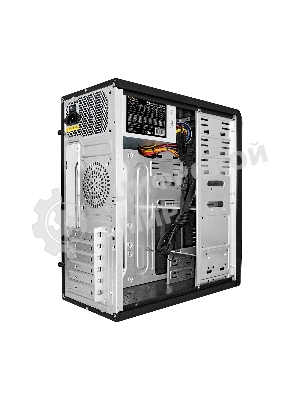 Компьютерный корпус Miditower ExeGate CP-603UB-UNS400 (ATX, БП UNS400 с вент. 12см, 2хUSB, аудио, черный)
