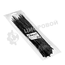 Стяжка (хомут) нейлоновая ExeGate EX293140RUS CV66-500x7.5B (нейлон 6.6, 500x7.5 мм, неоткрывающаяся, halogen free, -40°C - +85°C, черная, 100 шт)