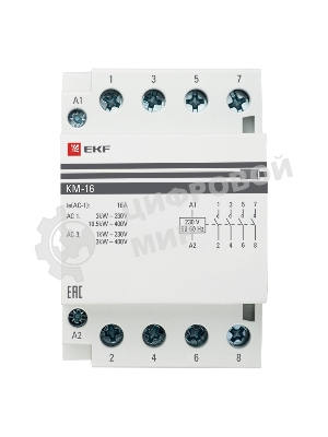 Контактор модульный EKF km-3-16-40 КМ 16А 4NO (3 мод.) PROxima