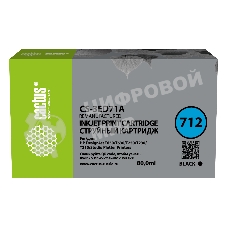 Картридж струйный Cactus CS-3ED71A 712 черный (80 мл) для HP DJ T230/630