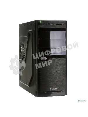 Компьютерный корпус Miditower ExeGate XP-330U Black, ATX, (XP500, Black,120мм), 2хUSB+2хUSB 3.0, Audio