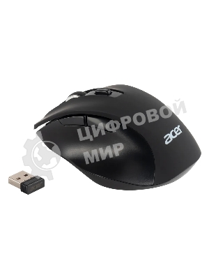 Мышь беспроводная Acer OMR140 черный, 1600 dpi, радиоканал, USB, кнопки - 6
