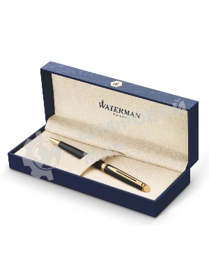 Ручка шариковая Waterman Hemisphere (CWS0920770) Matte Black GT M, синие чернила, подарочная коробка