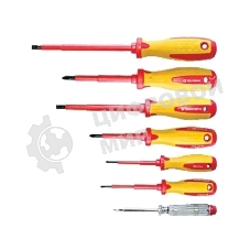 Набор отверток Matrix диэлект.до 1000в проб.эл. - до 250в двухкомп.рукоятки (7шт.)