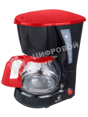 Кофеварка Василиса КВ1-600 черный с красным