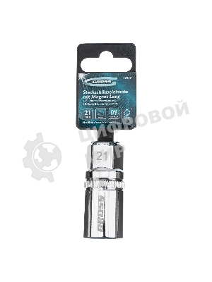 Головка торцевая свечная Gross магнитная, 12-гранная, 21 мм, под квадрат 1/2