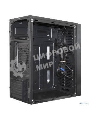 Компьютерный корпус Minitower ExeGate mEVO-9302-RGb (mATX, без БП, 2хUSB+1хUSB 3.0, HD аудио, черный с RGb подсветкой)