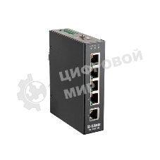 Коммутатор промышленный неуправляемый D-Link DIS-100E-5W/A1A с 5 портами 10/100Base-TX, функцией энергосбережения и поддержкой QoS