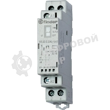 Контактор модульный 2NO 25А AgNi 230В AC/DC 17.5 мм IP20 мех. индикатор FINDER 223202301320