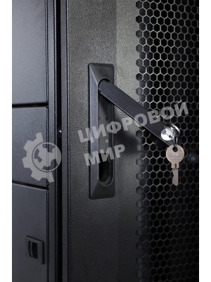 Шкаф серверный ЦМО ШТК-СП-42.8.12-48АА-9005 42U 800x1200 мм пер. дв. перфор. задн. дв. перфор. 2-хст. 2 бок. пан. 1350 кг черный