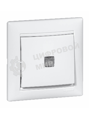 Механизм выключателя 1-кл. СП Valena 10А IP31 с зел. инд. бел. Legrand 774410