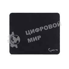 Коврик для мыши Gembird MP-BLACK, черный, размеры 250x200x2мм, полиэстер/резина