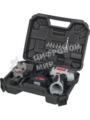 Дрель-шуруповерт Ресанта ДА-24-2ЛК, 24 В, 2 Ач, 60 Нм, щеточный