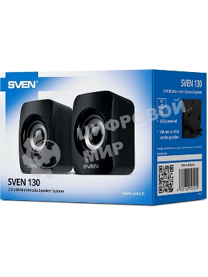 Акустическая система SVEN 130, черный (6 Вт, питание USB)
